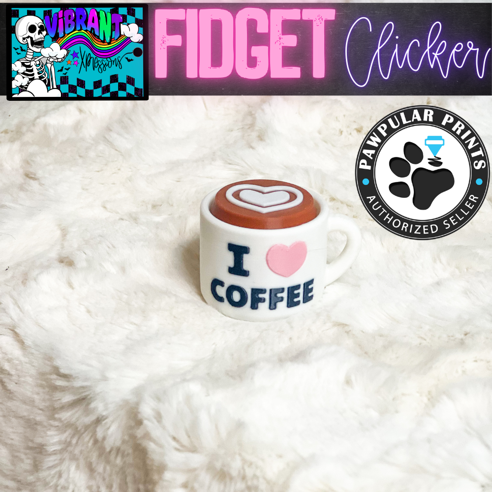 Coffee Themed Collection Fidget Clickers