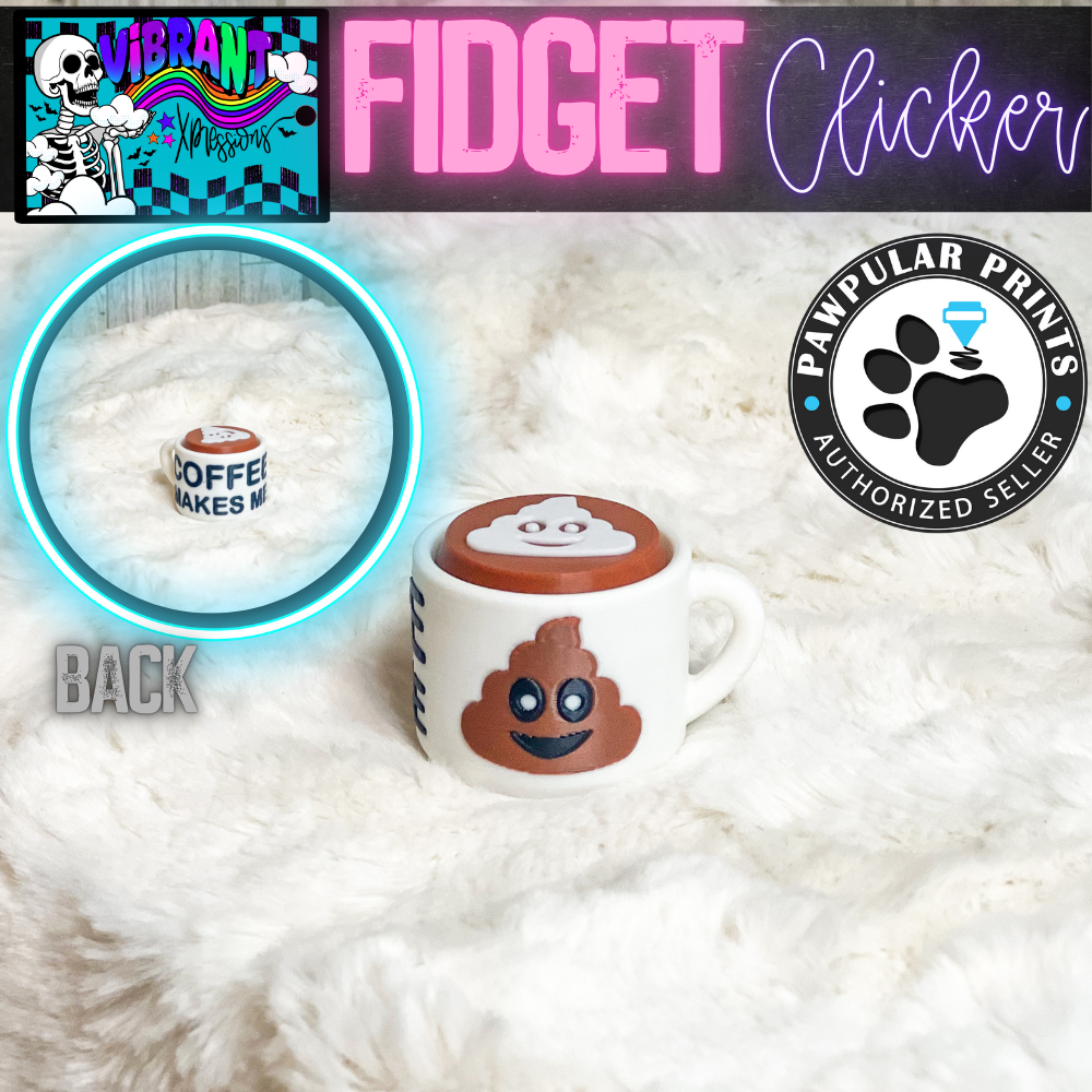 Coffee Themed Collection Fidget Clickers