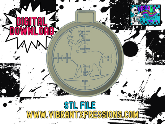 Deer in Crosshairs Mold Maker STL File