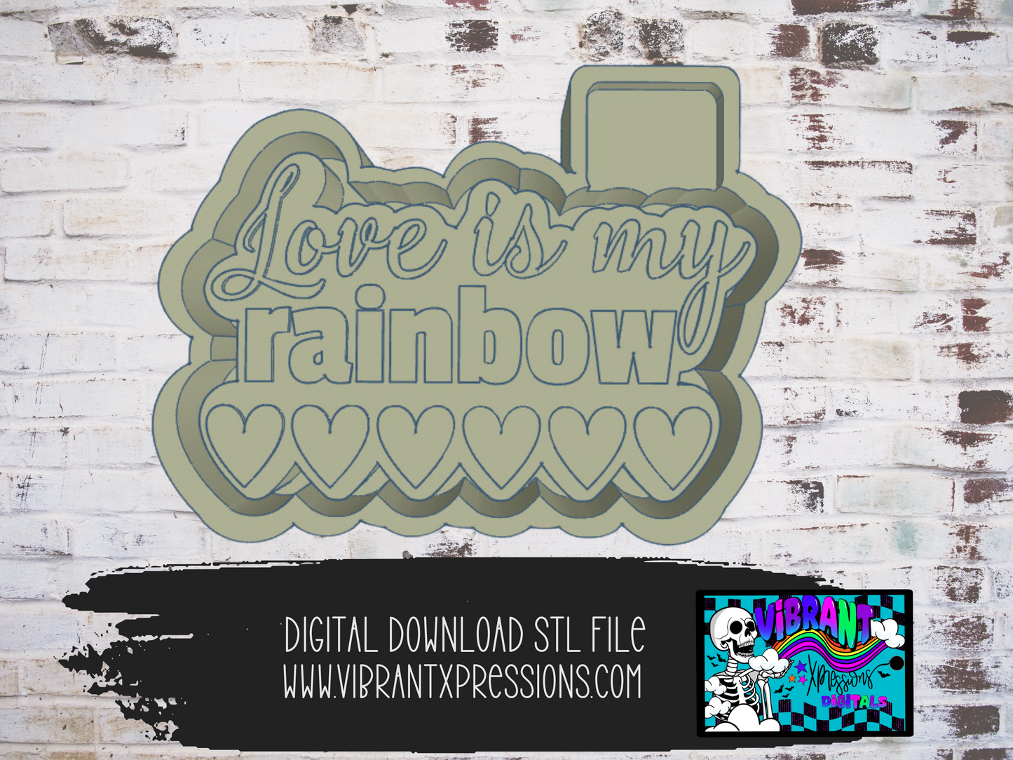 Love Is My Rainbow Mold Maker STL File