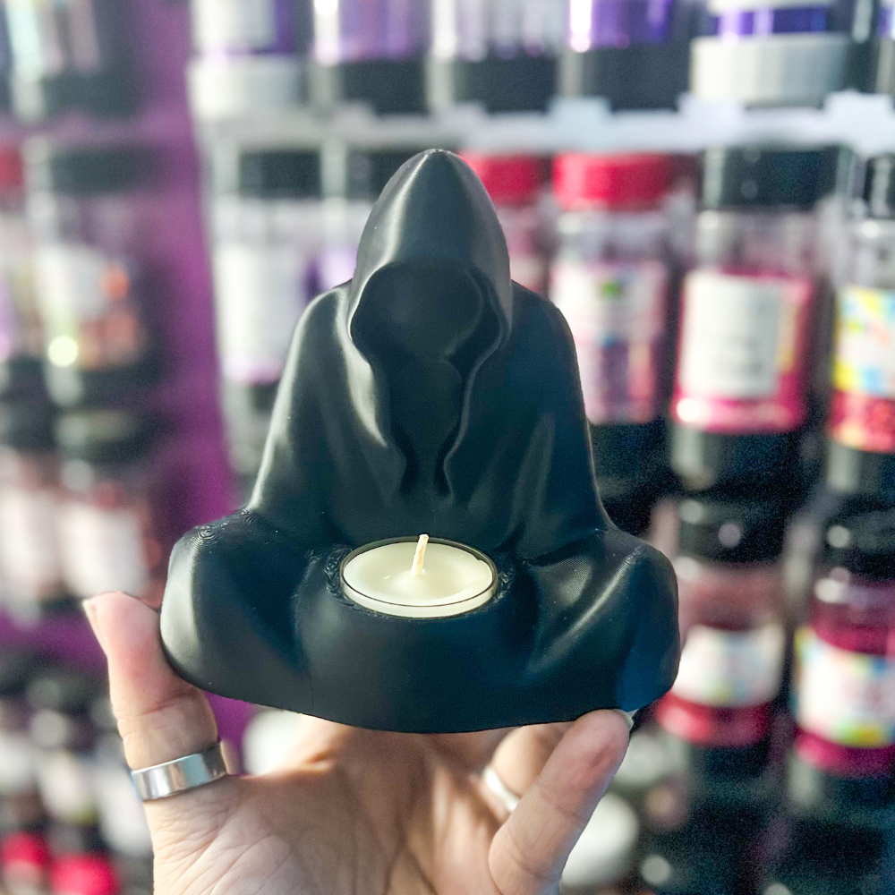 Hooded Figure LED Tealight Holder