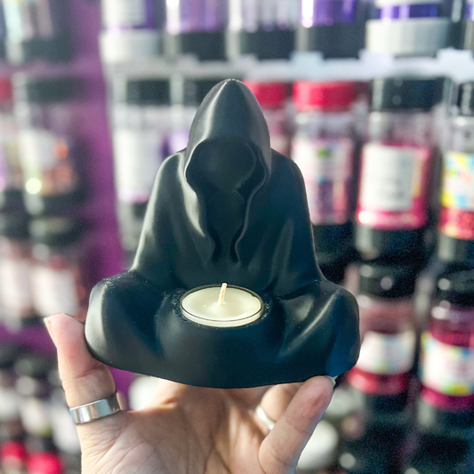 Hooded Figure LED Tealight Holder