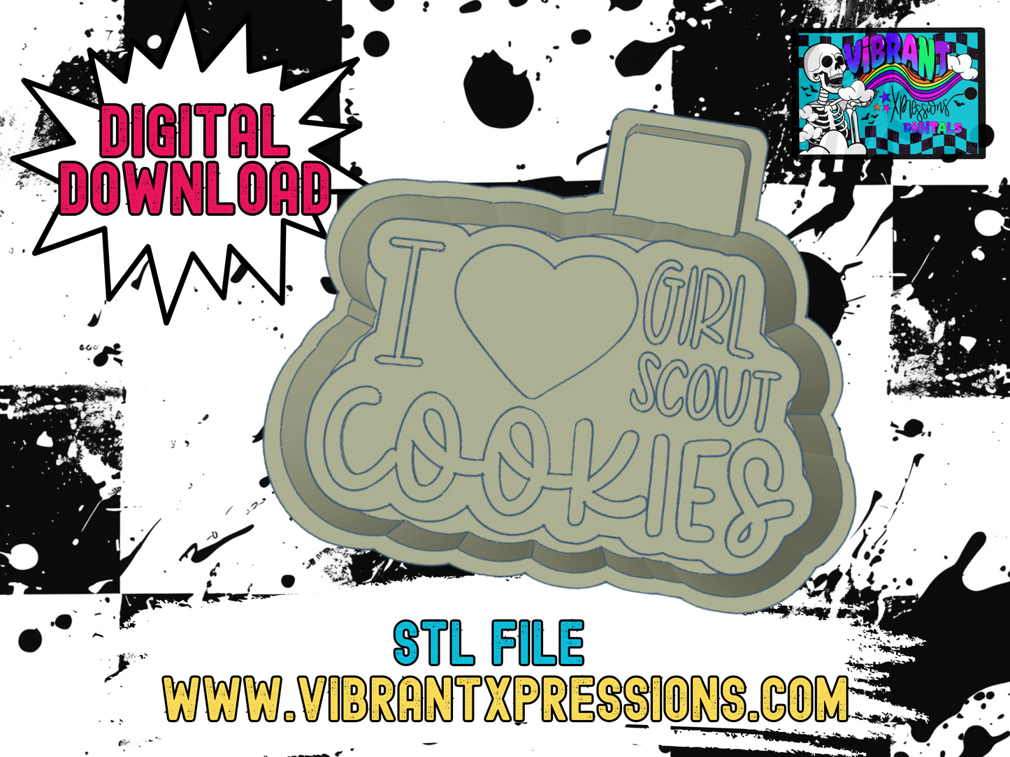 I Heart Cookies Housing Mold Maker STL File