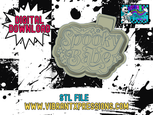 Spooky Babe SVG/PNG Mold Maker STL File
